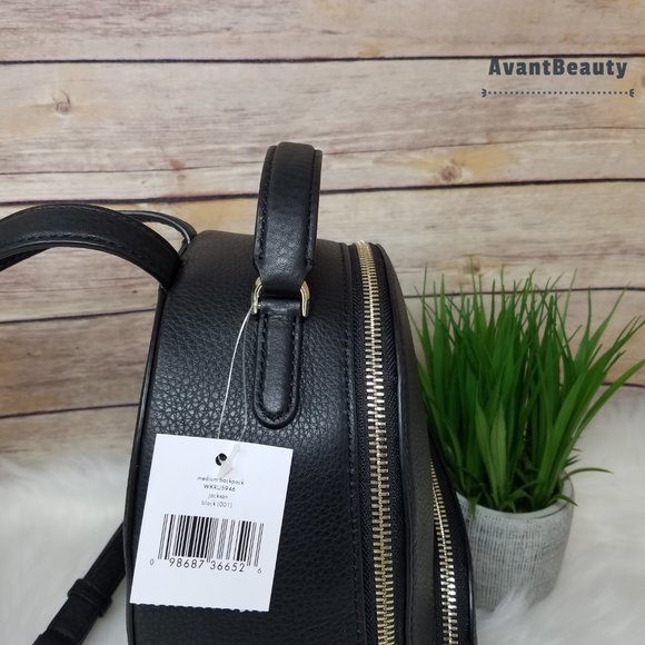 Kate Spade Jackson Medium Backpack Leather Black - Picture 8 of 9